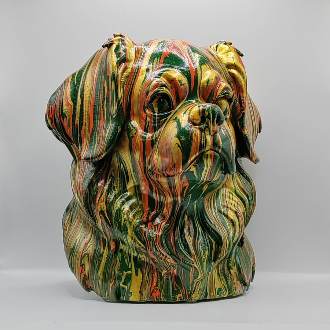 Tibetan Spaniel Head – Hand Painted