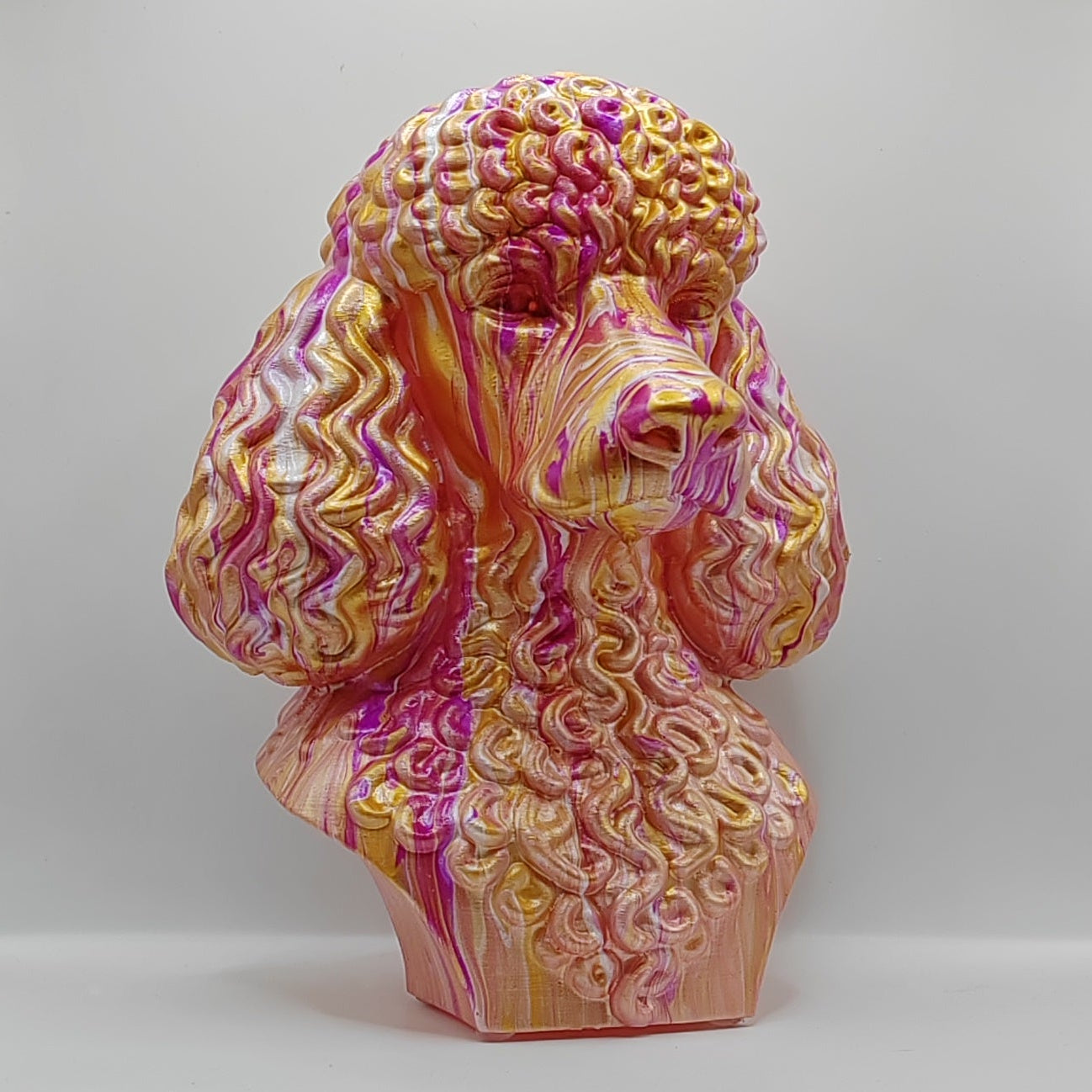 Poodle Head – Hand Painted