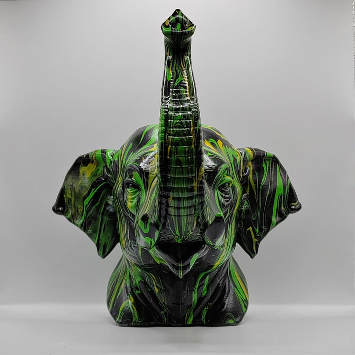 Asian Elephant Head – Hand Painted