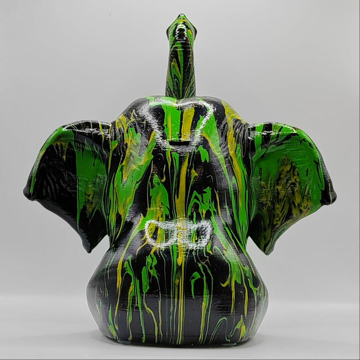 Asian Elephant Head – Hand Painted