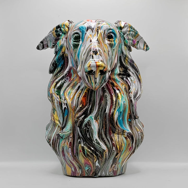Silken Windhound Head – Hand Painted