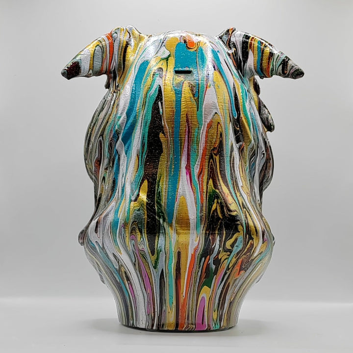 Silken Windhound Head – Hand Painted