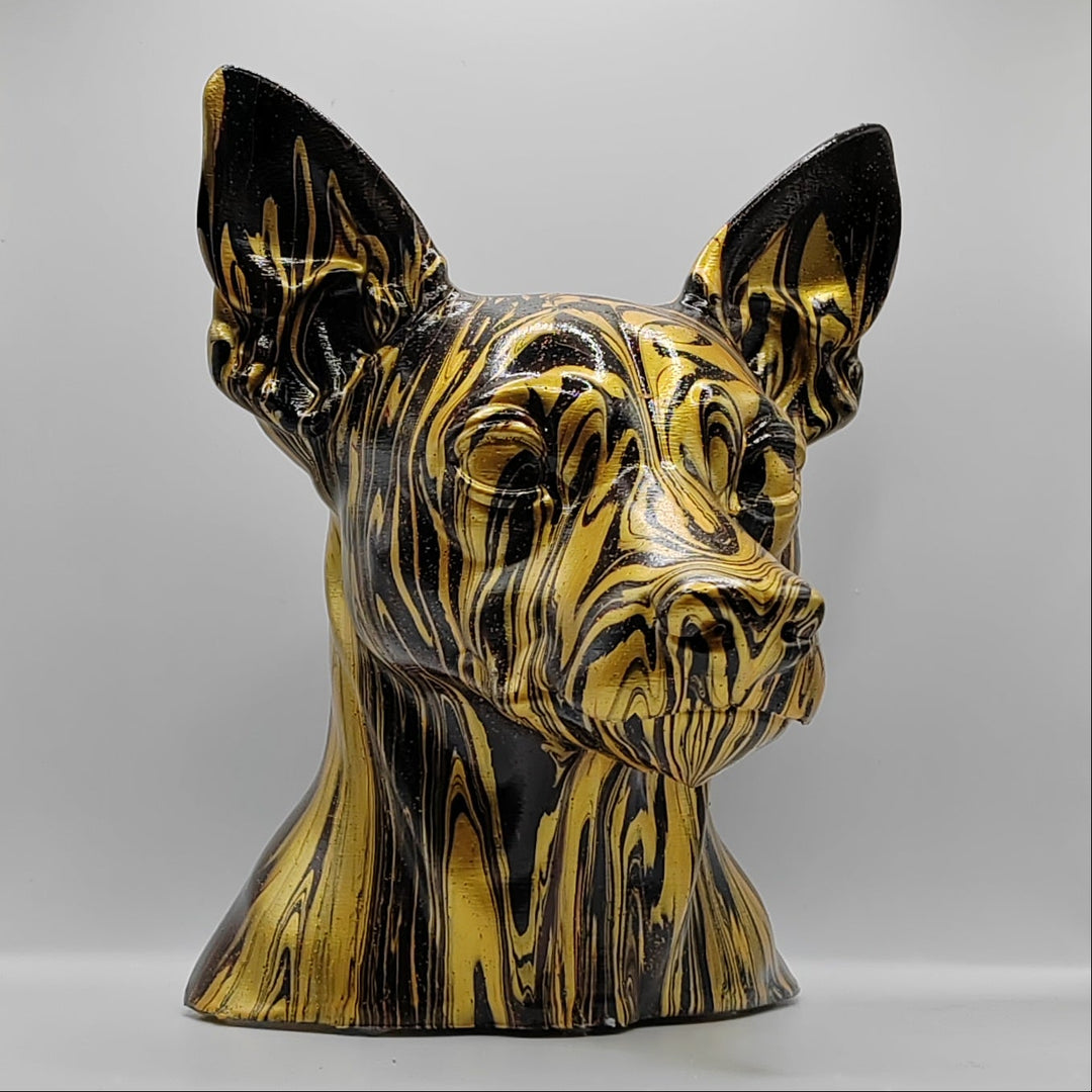 Miniature Pinscher Head – Hand Painted