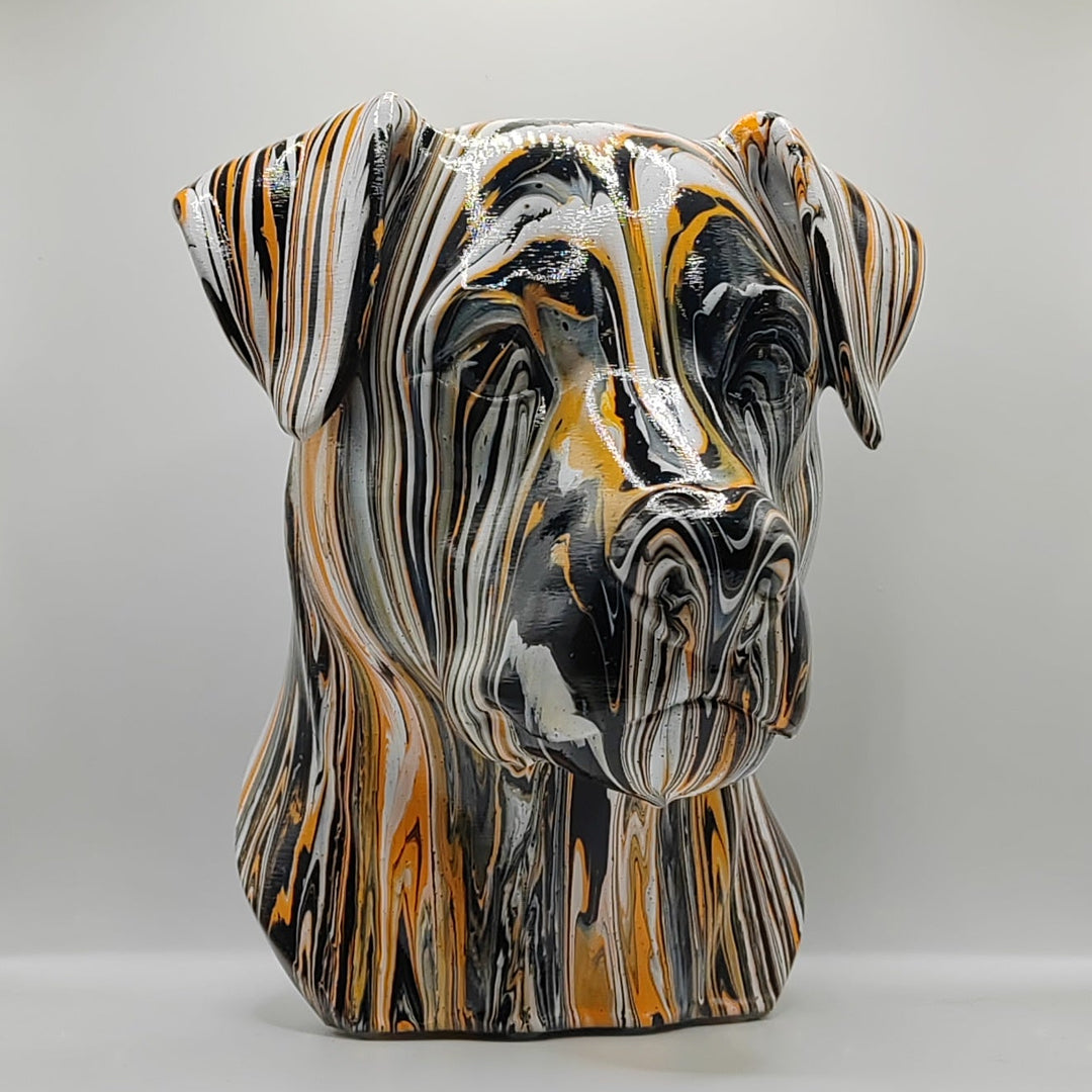 Patterdale Terrier Head – Hand Painted
