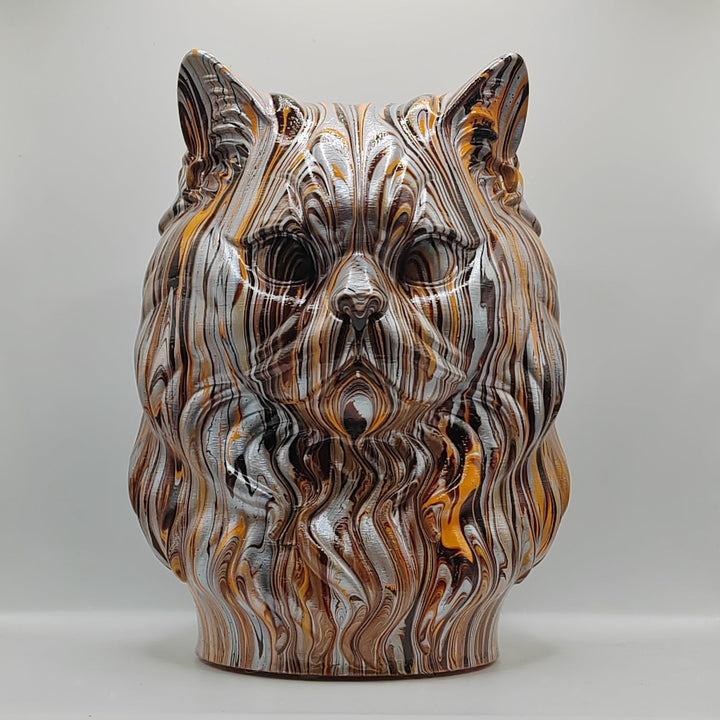 British Longhair Head – Hand Painted
