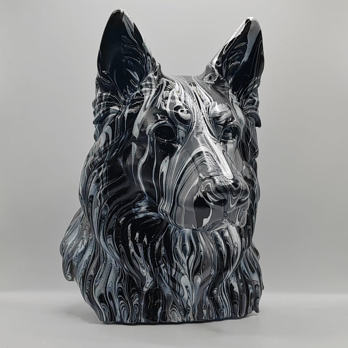 German Shepherd Head – Hand Painted