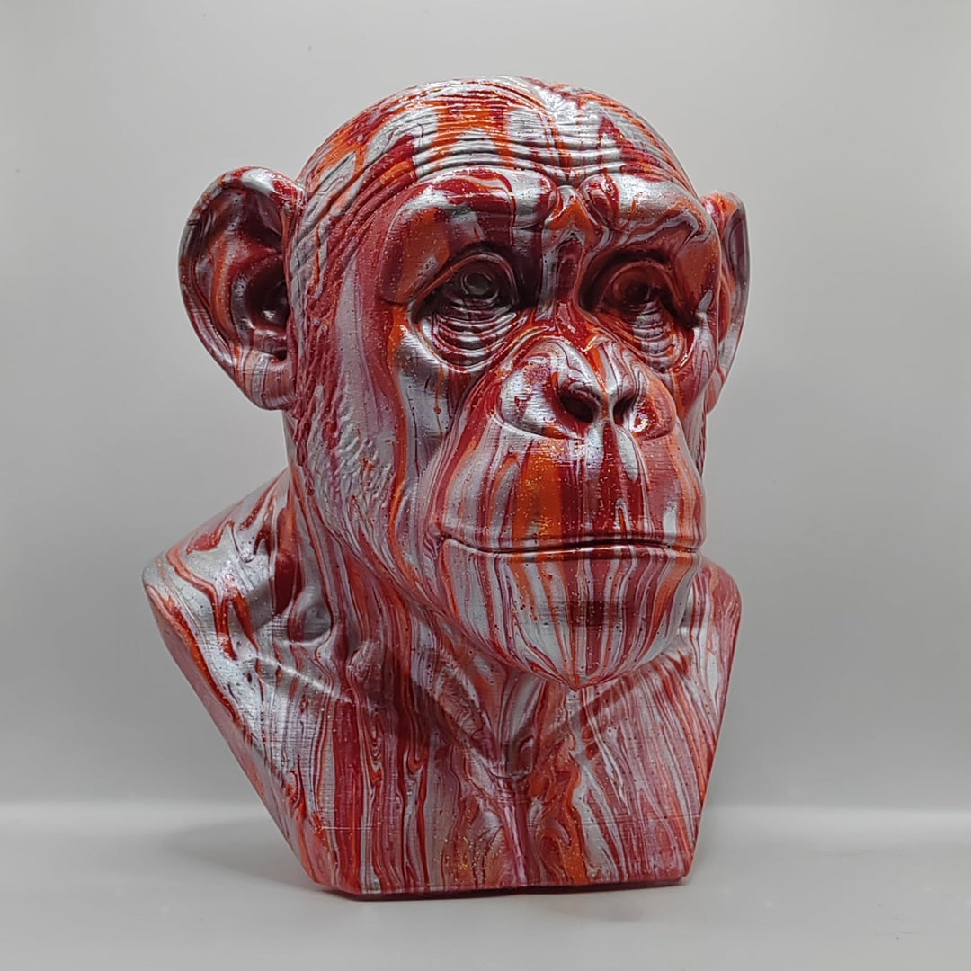 Chimpanzee Head – Hand Painted