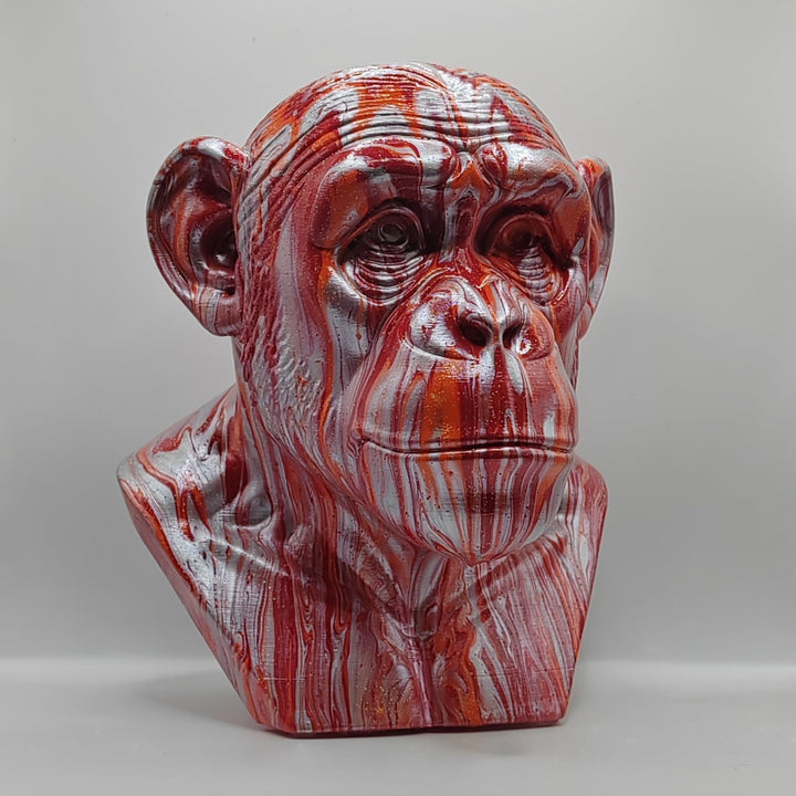 Chimpanzee Head – Hand Painted