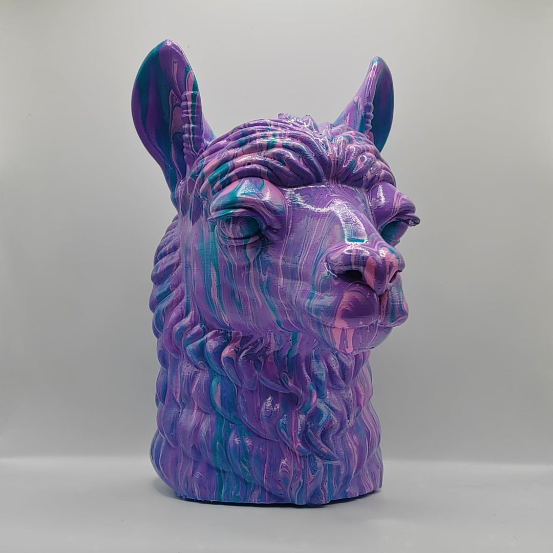 Llama Head – Hand Painted