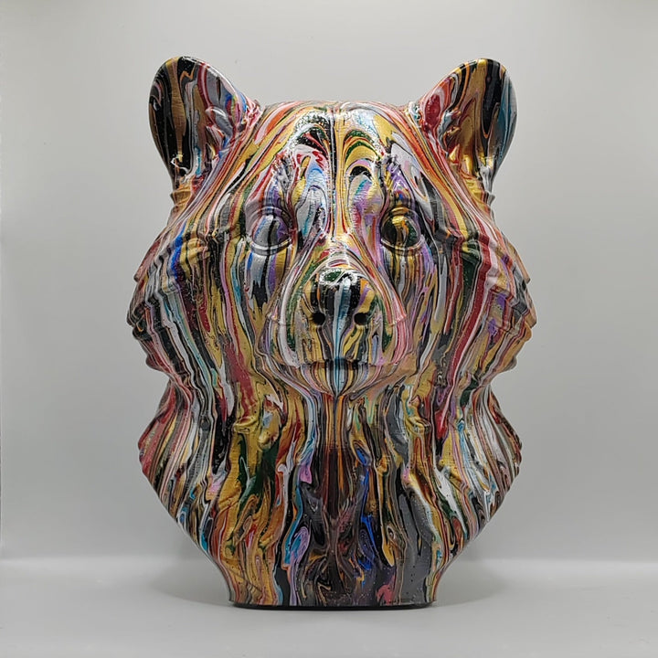 Raccoon Head – Hand Painted