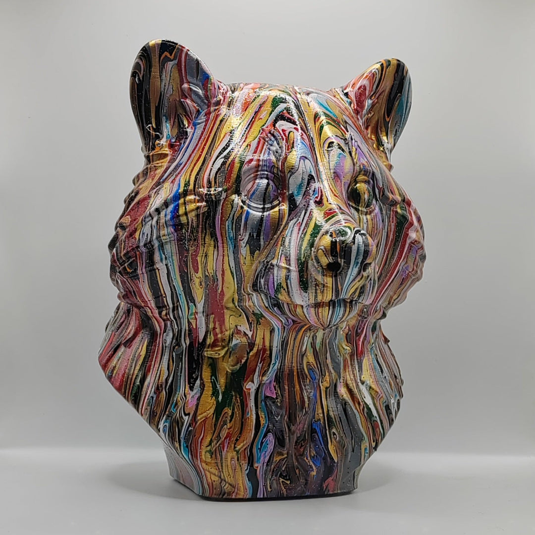 Raccoon Head – Hand Painted