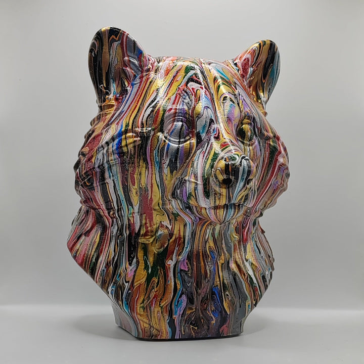 Raccoon Head – Hand Painted