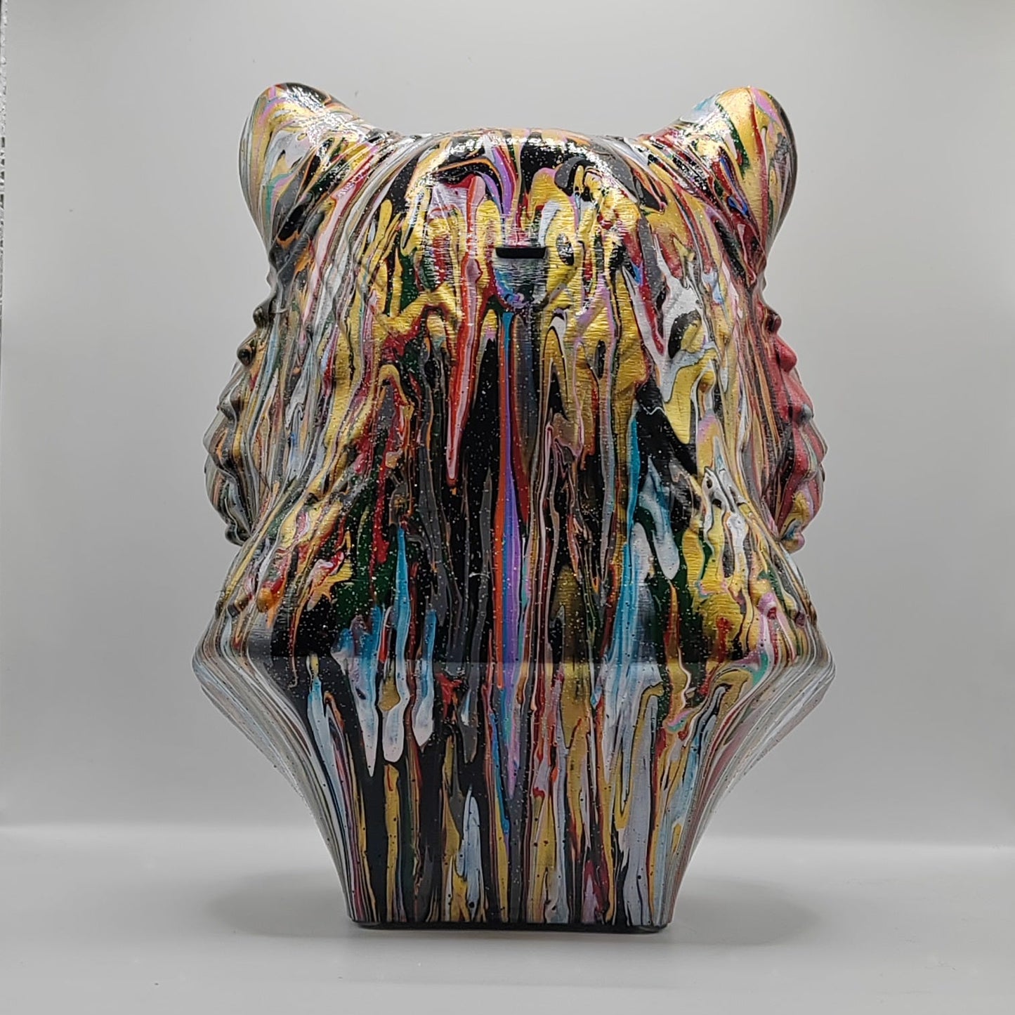 Raccoon Head – Hand Painted