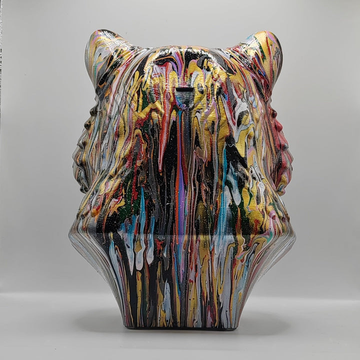 Raccoon Head – Hand Painted