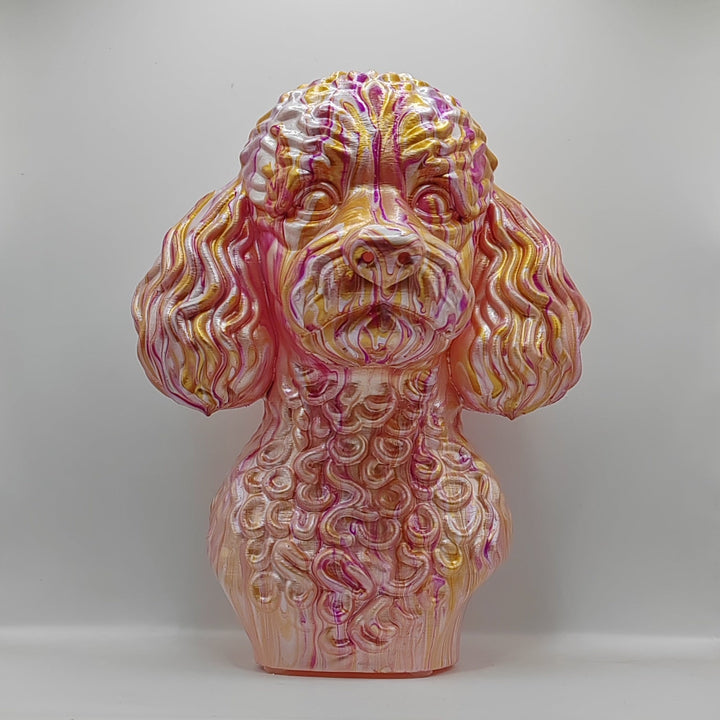 Miniature Poodle Head – Hand Painted