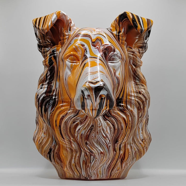 Smooth Collie Head – Hand Painted