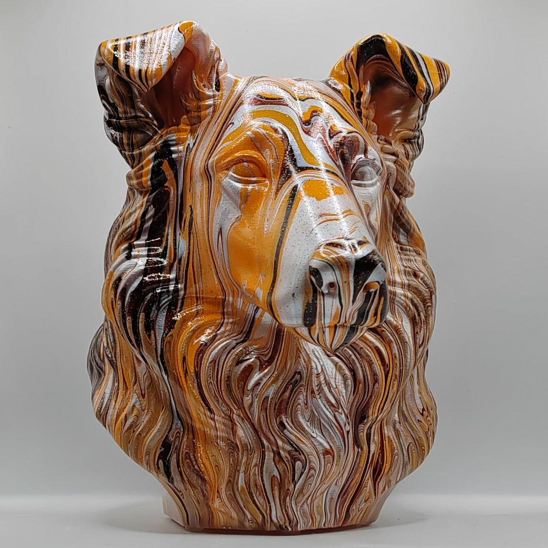 Smooth Collie Head – Hand Painted