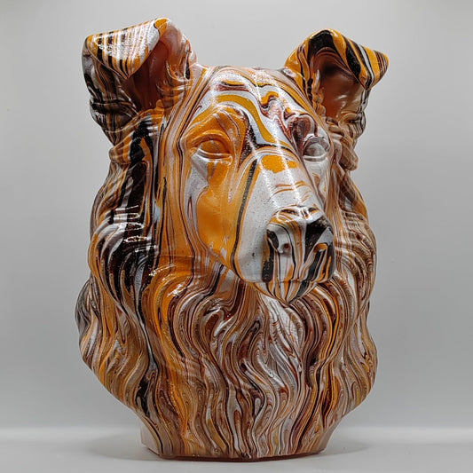 Smooth Collie Head – Hand Painted