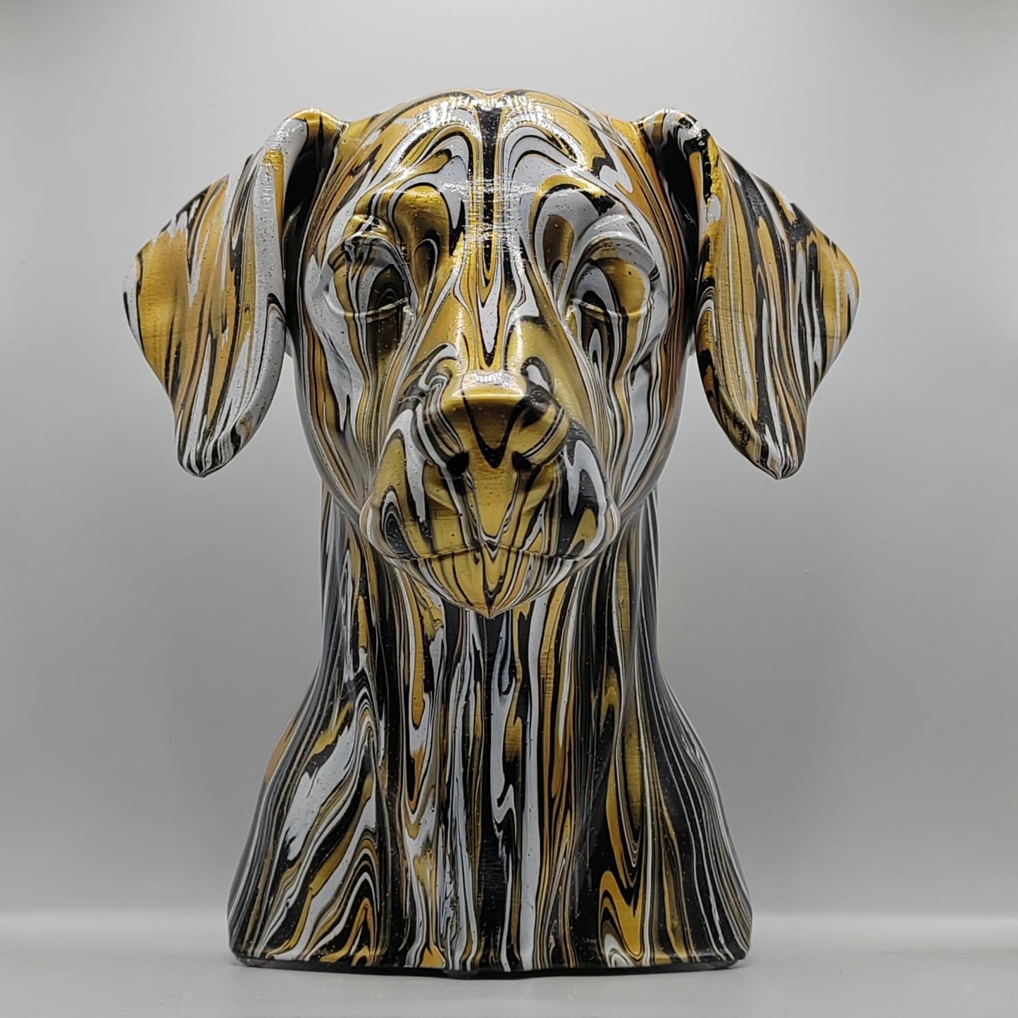 Miniature Pinscher Head (Floppy Ears) – Hand Painted