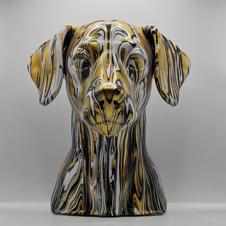 Miniature Pinscher Head (Floppy Ears) – Hand Painted