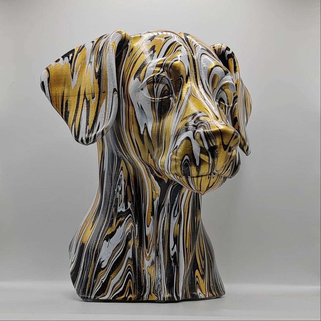 Miniature Pinscher Head (Floppy Ears) – Hand Painted