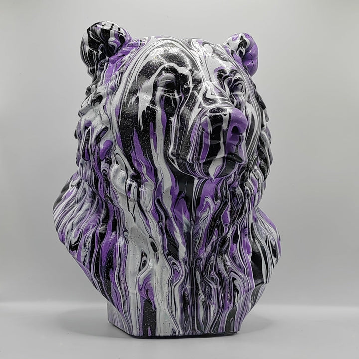 Grizzly Bear Head – Hand Painted