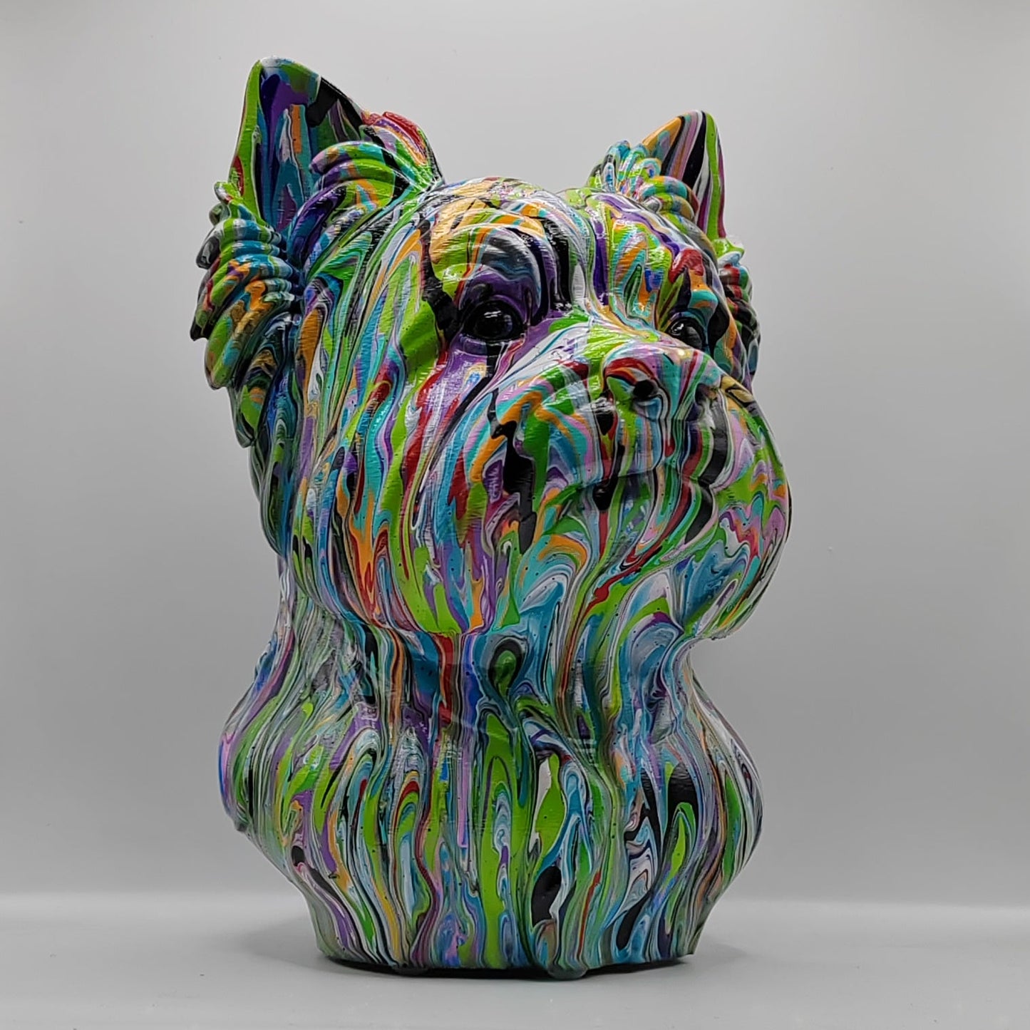 Yorkshire Terrier Head – Hand Painted