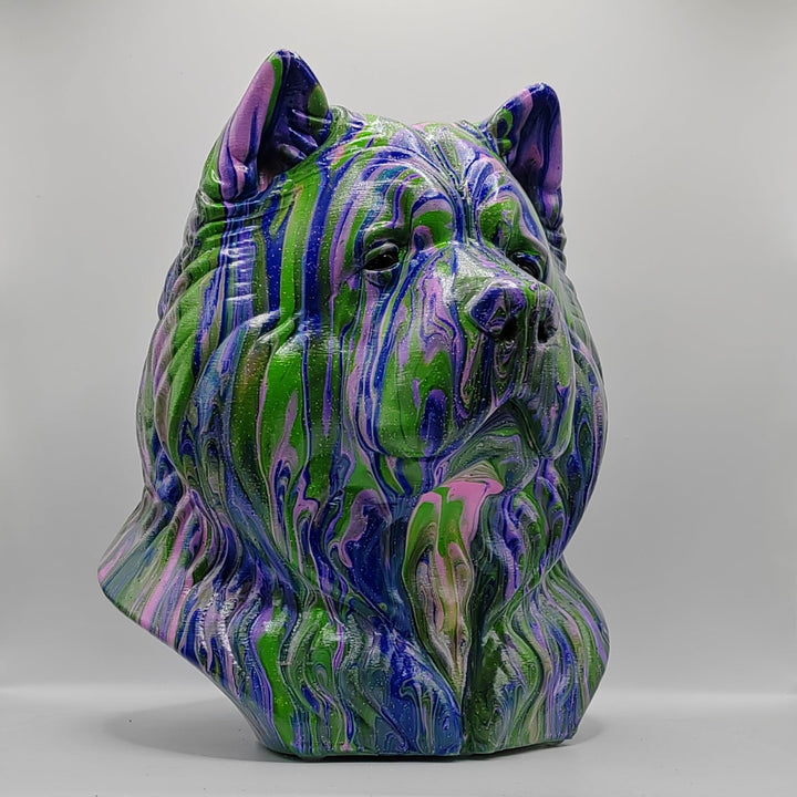 Chow Chow Head – Hand Painted