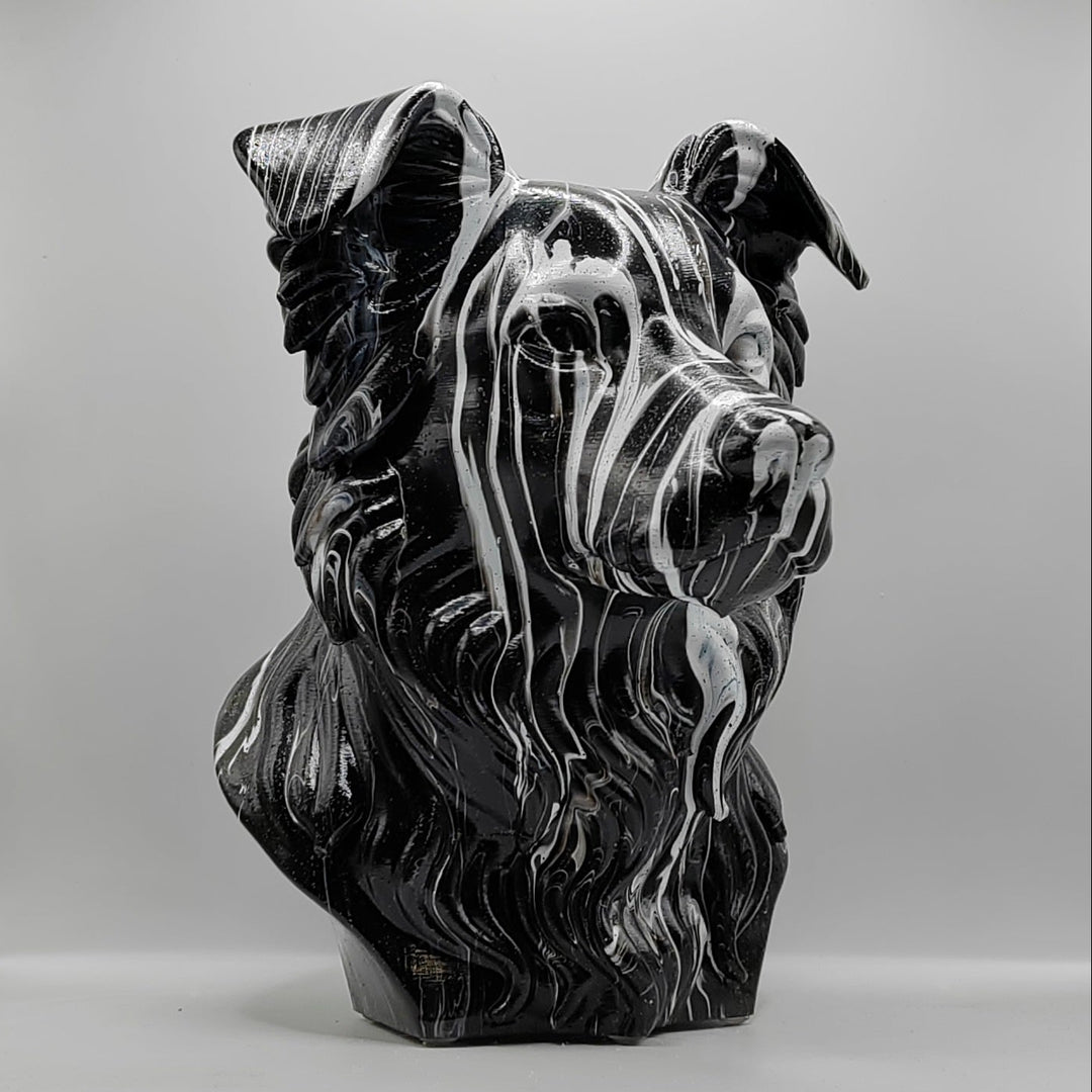 Border Collie Head – Hand Painted