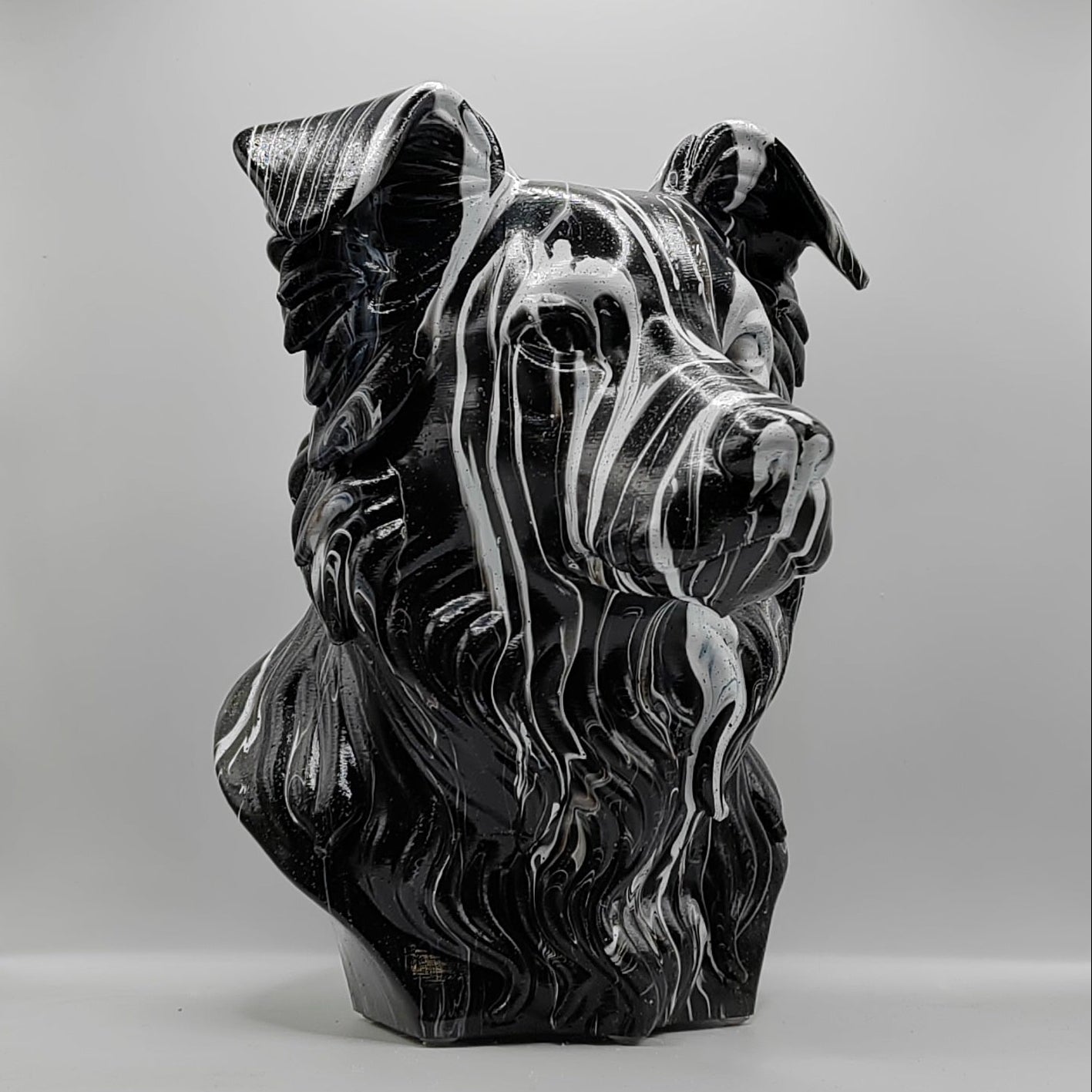 Border Collie Head – Hand Painted