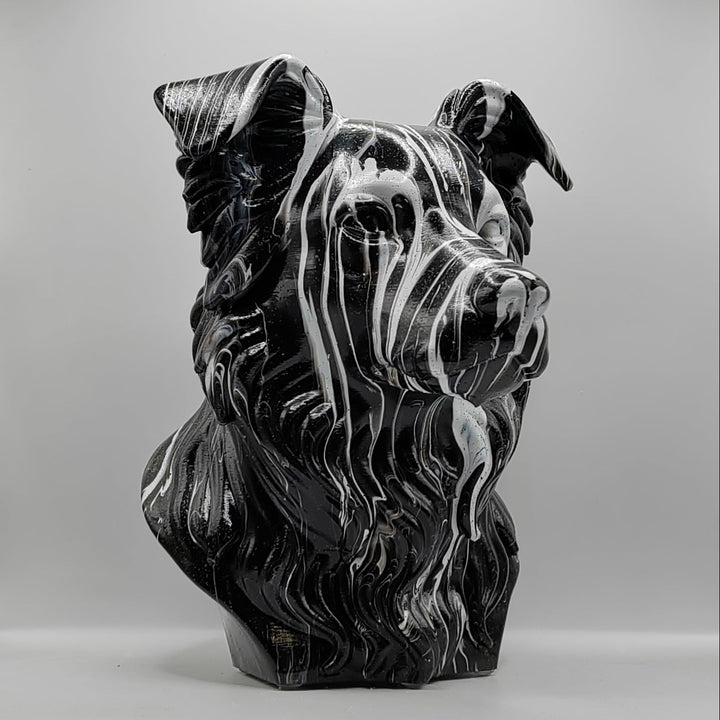 Border Collie Head – Hand Painted