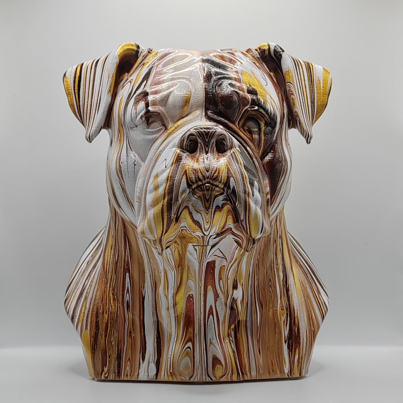 American Bulldog Head – Hand Painted