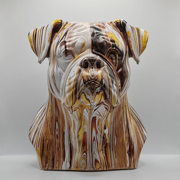American Bulldog Head – Hand Painted