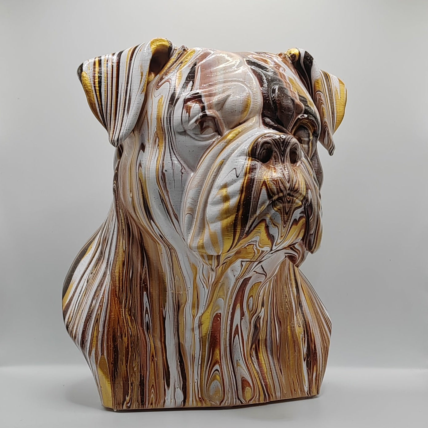 American Bulldog Head – Hand Painted