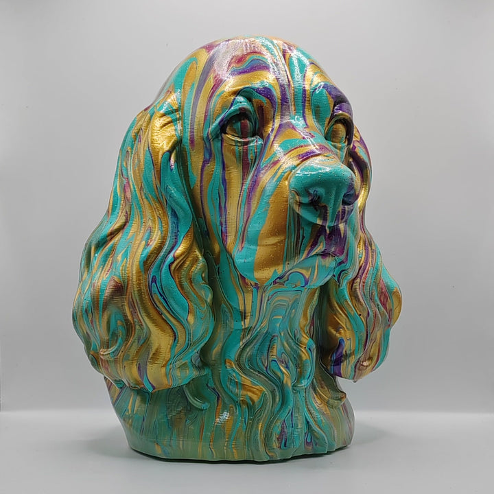 American Cocker Spaniel Head – Hand Painted
