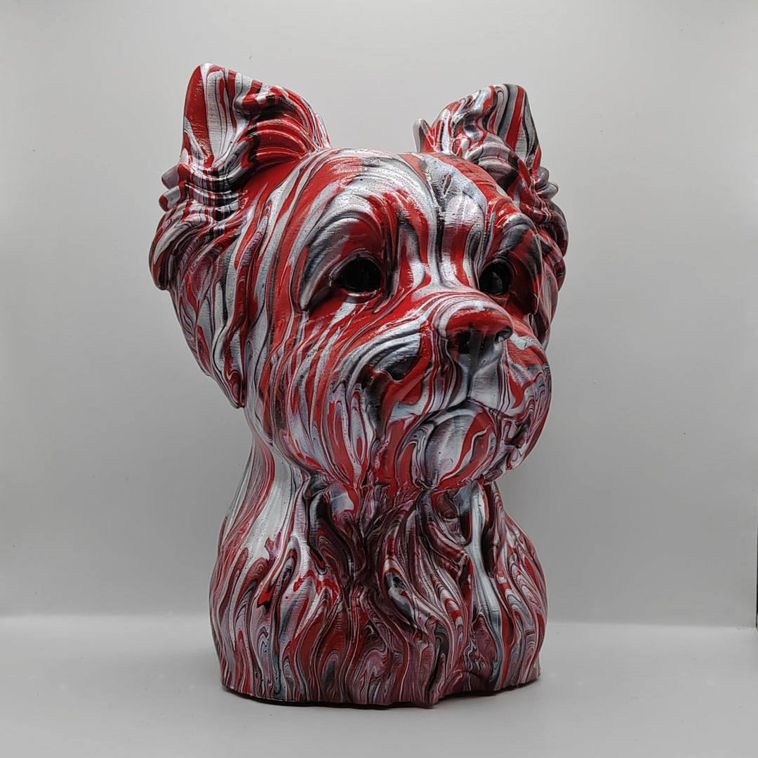 Yorkiepoo Head – Hand Painted