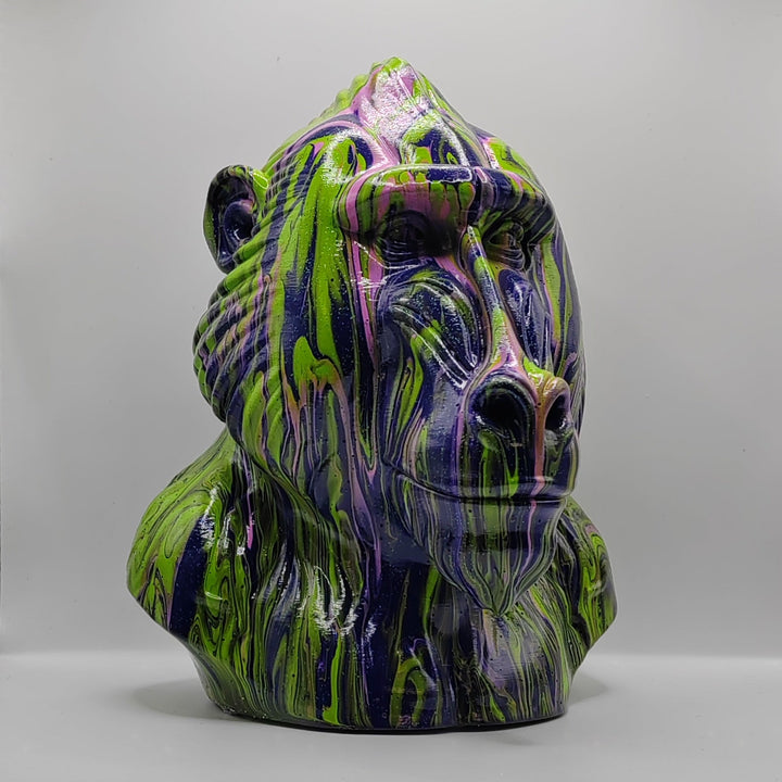 Baboon Head – Hand Painted