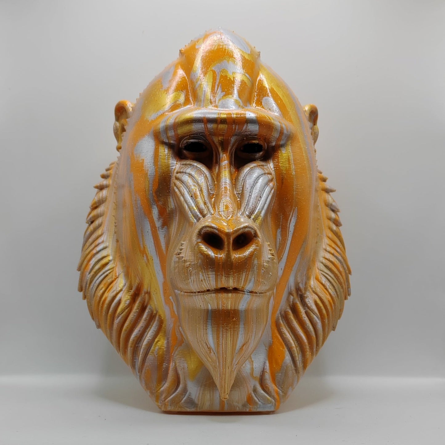 Mandril Monkey Head – Hand Painted