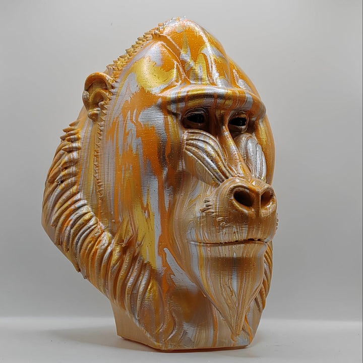 Mandril Monkey Head – Hand Painted