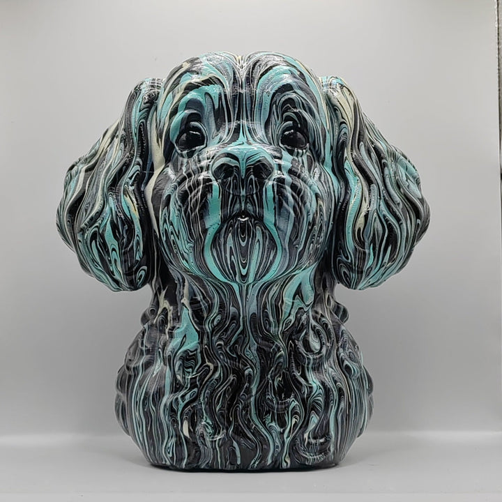 Peekapoo Head – Hand Painted