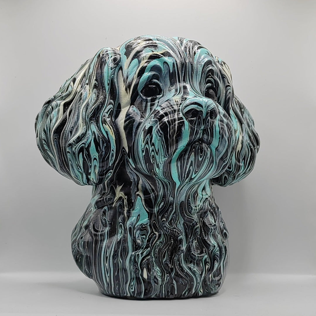Peekapoo Head – Hand Painted