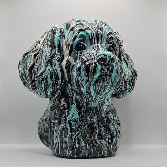 Peekapoo Head – Hand Painted