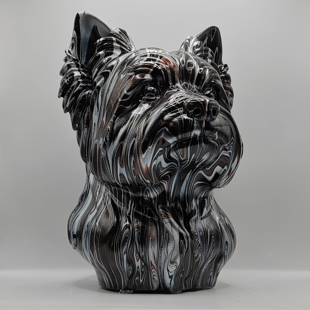 Yorkshire Terrier Head – Hand Painted
