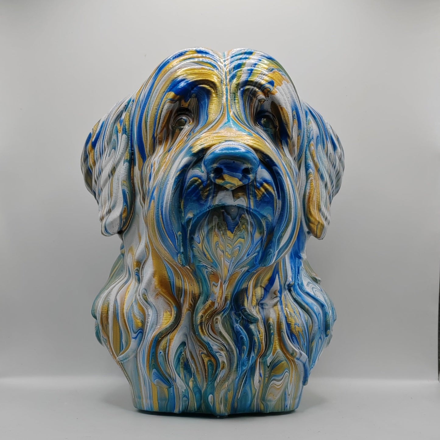Old English Sheepdog Head – Hand Painted