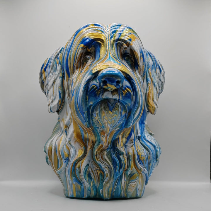 Old English Sheepdog Head – Hand Painted