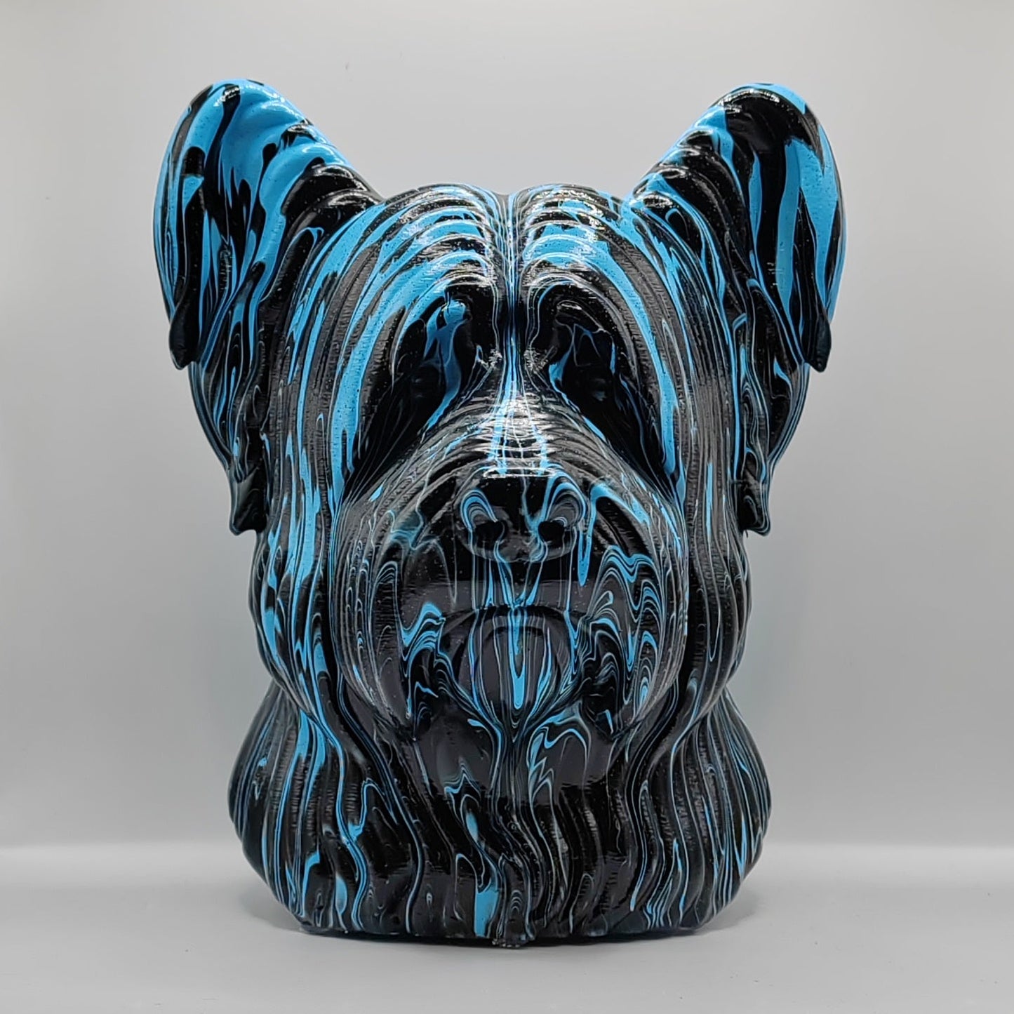 Skye Terrier Head – Hand Painted