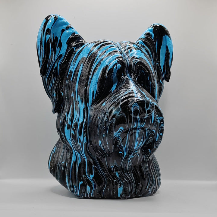 Skye Terrier Head – Hand Painted