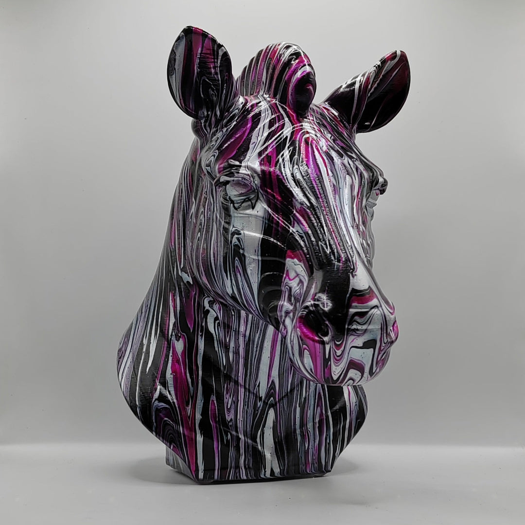 Zebra Head – Hand Painted