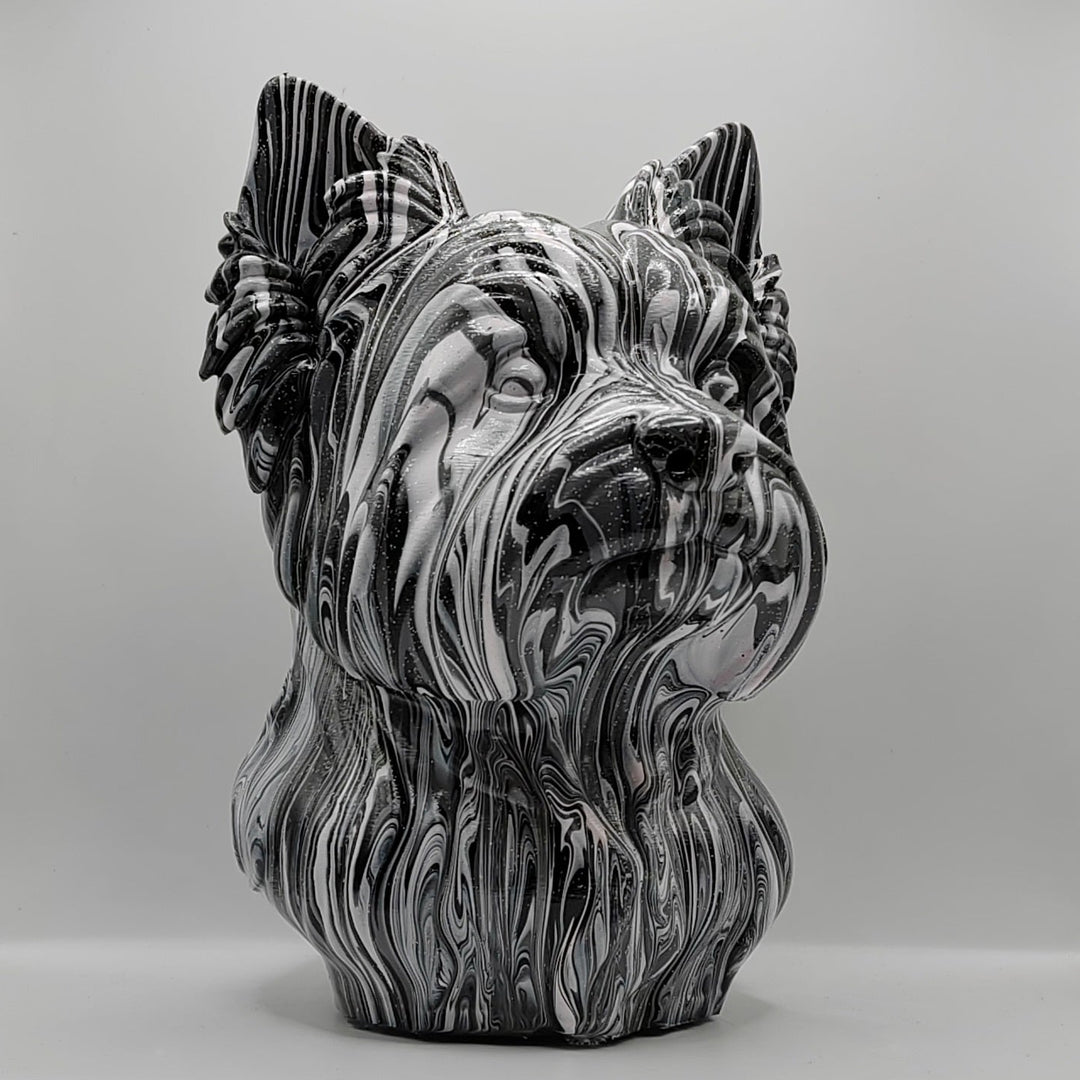 Yorkshire Terrier Head – Hand Painted