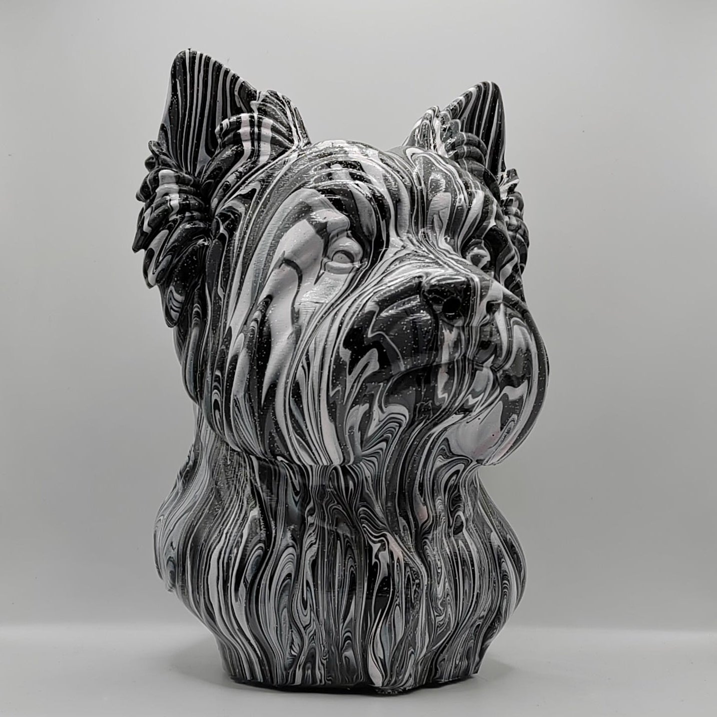 Yorkshire Terrier Head – Hand Painted